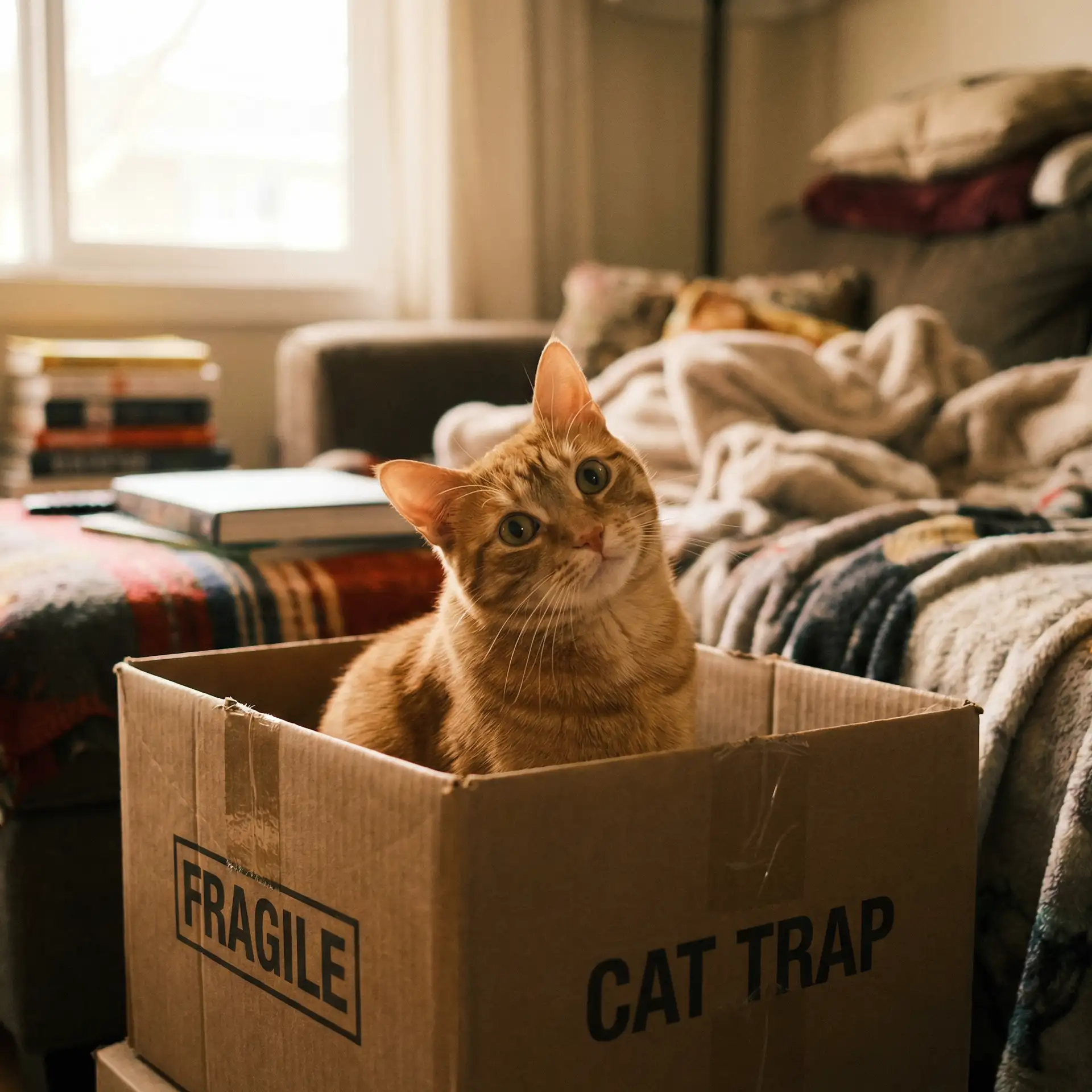 橘猫躲在纸箱里 - 成本人动画片在线观看